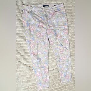 Bandolino Floral Print Pants - Pastel Pink and Blue